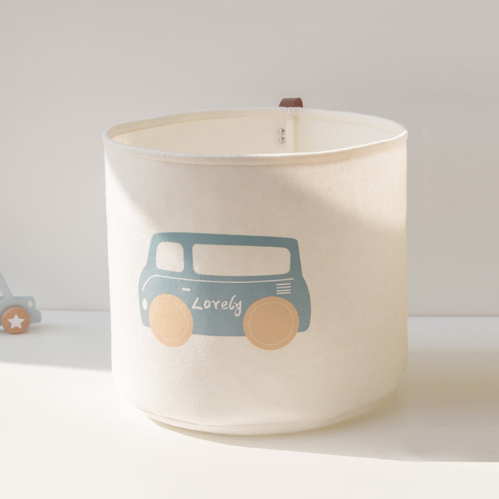 QISIWOLE Canvas Storage Baskets with Handle,Collapsible & Convenient