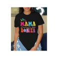 thumbnail image 1 of Camiseta de manga corta y cuello redondo para mujer con estampado de La Mama Mas Bonita para uso casual en primavera y verano Color Negro Talla Grande Marca Emil SaEs, 1 of 4