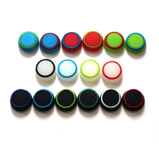 Tapa de brazo basculante para PS4, PS3, PS5, XBOXONE 360, cabeza de hongo con cabello, tapa de silicona con mango de dos colores