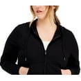 thumbnail image 2 of ID Ideology Women's Full Zip Hooded Jacket Black Size 2X, 2 of 3