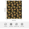 thumbnail image 5 of Hamburger Throw Blanket Lightweight Warm Flannel Fleece Blankets Cozy Soft Blanket Gifts for Women Men Girls Boys 60"x50", 5 of 6