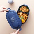 thumbnail image 4 of caja de almuerzo: Caja Bento de capas con compartimentos para fiambrera para cubiertos, fiambrera de plástico sin BPA, fiambrera hermética para adultos y, 4 of 5