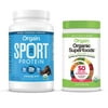 Orgain - Organic Sport Vegan, Gluten Free, Dairy Free Protein Powder - Chocolate (2.01 LB) + Superfoods Powder - Berry (0.62 LB)