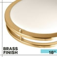 thumbnail image 4 of Luxrite 18 Inch LED Flush Mount Ceiling Light 5 Color Selectable Dimmable 24W 2160 Lumens ETL Listed Brushed Brass, 4 of 5
