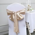 thumbnail image 3 of BalsaCircle 20 Nude Satin Chair Sashes Bows Ties Wedding Decorations Party Chair Covers Banquet, 3 of 8