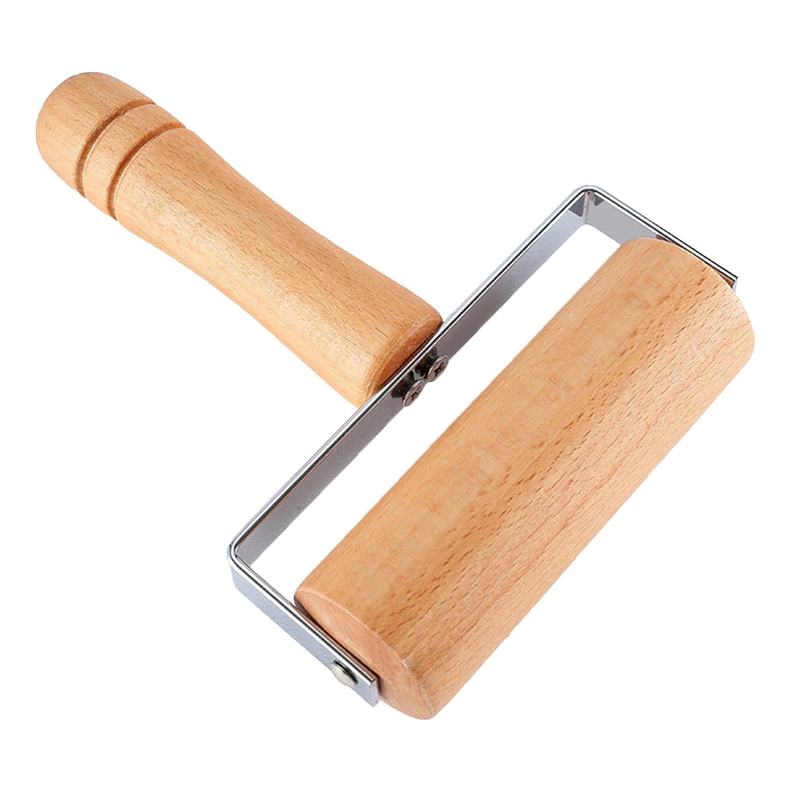 Grofry Rolling Pin Nonstick Wheel Design Wood Kitchen Rolling Pin for