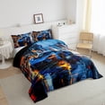 thumbnail image 3 of Castle Fairy Boys Blue Racing Car Queen Comforter Set,Extreme Sport Bedding Comforter Set, 3 of 8