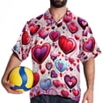 thumbnail image 4 of Valentine's Day Love Men's Short Sleeve Beach Shirts, Casual Printed Button Down Summer Shirts for Men and Women, 4 of 6