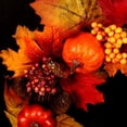thumbnail image 4 of Halloween Pumpkin Maple Leaf Harvest Garland Ring Home Decor Without Light - -, 4 of 6