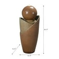 thumbnail image 5 of Hi-Line Gifts LED Lighted Ceramic Outdoor Garden Water Fountain - 34.25" - Brown, 5 of 6