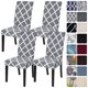 thumbnail image 1 of Fundas para Sillas de Comedor SearchI Juego de 4 Geométricas en Gris y Blanco, 1 of 7
