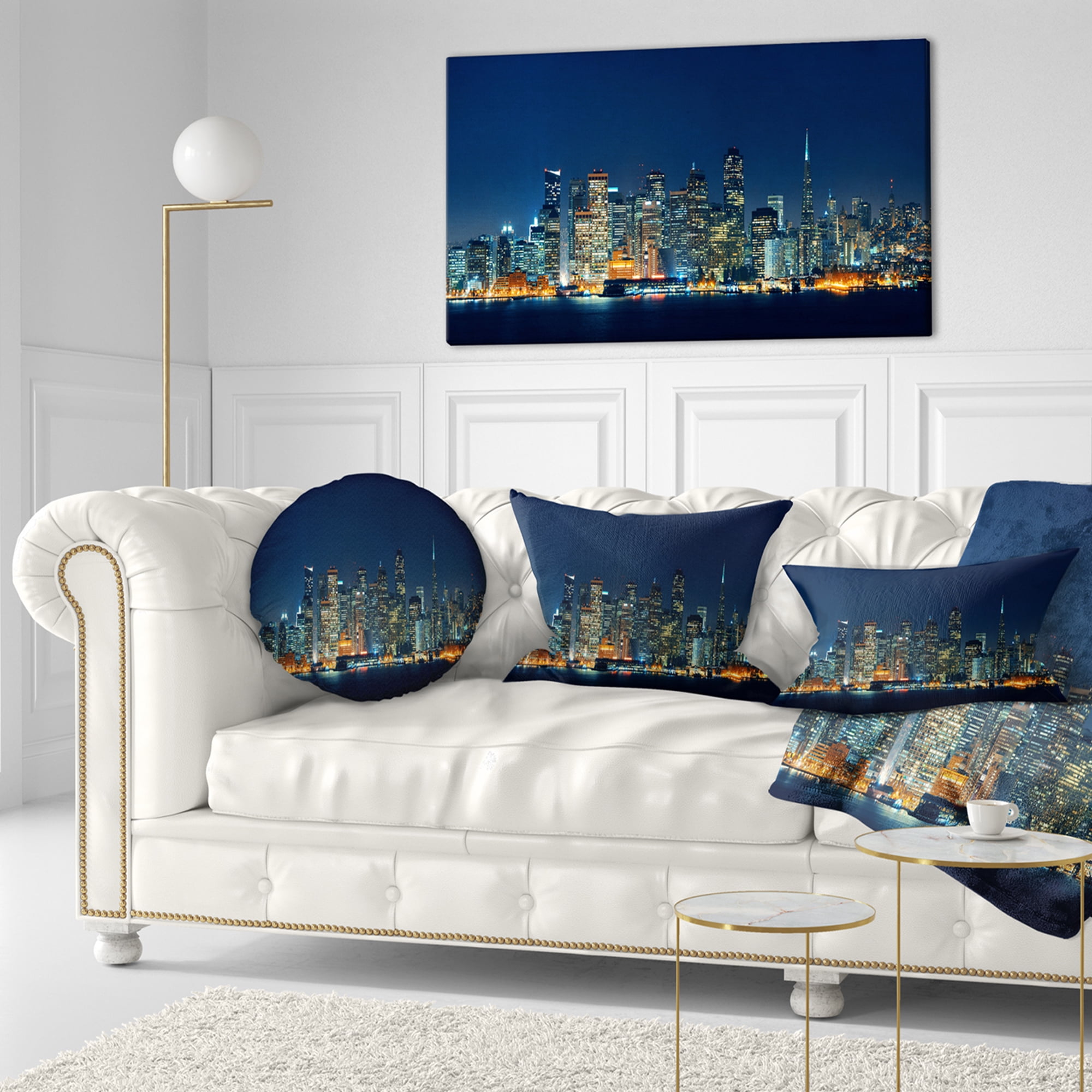 Designart 12" x 20" Multi-color Polyester Throw Pillow