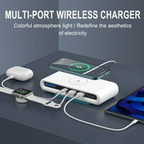 AZXY Wireless Charger,Charging Stand for Phone,Charging Stations,Desk Adjustable Magnetic Fast Charger Compatible for Smart Watch Phone Apple Android Iphone Samsung Devices