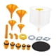 thumbnail image 2 of Kit de embudo de genérico antiderrames de 19 piezas con adaptadores, accesorios para automóviles, kit de purga de radiador a prueba de Embudo amarillo, 2 of 8