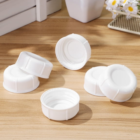 WHAMVOX 6pcs Milk Bottle Caps Universal Bottle Caps Plastic Feeding Container Lids Leak-Proof Replacement Bottle Tops For Various Bottles