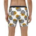 thumbnail image 2 of Men's Boxer Briefs, plaid Pumpkin Daisy Soft and Breathable Mens Underwear Boxer Briefs With Widen Waist, 2 of 5