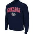 thumbnail image 2 of Men's Colosseum Navy Gonzaga Bulldogs Arch & Logo Crew Neck Sweatshirt, 2 of 5