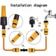 thumbnail image 4 of Accesorios duraderos para mangueras de agua para conexiones seguras Conector de manguera de jardín de plástico, 4 of 6
