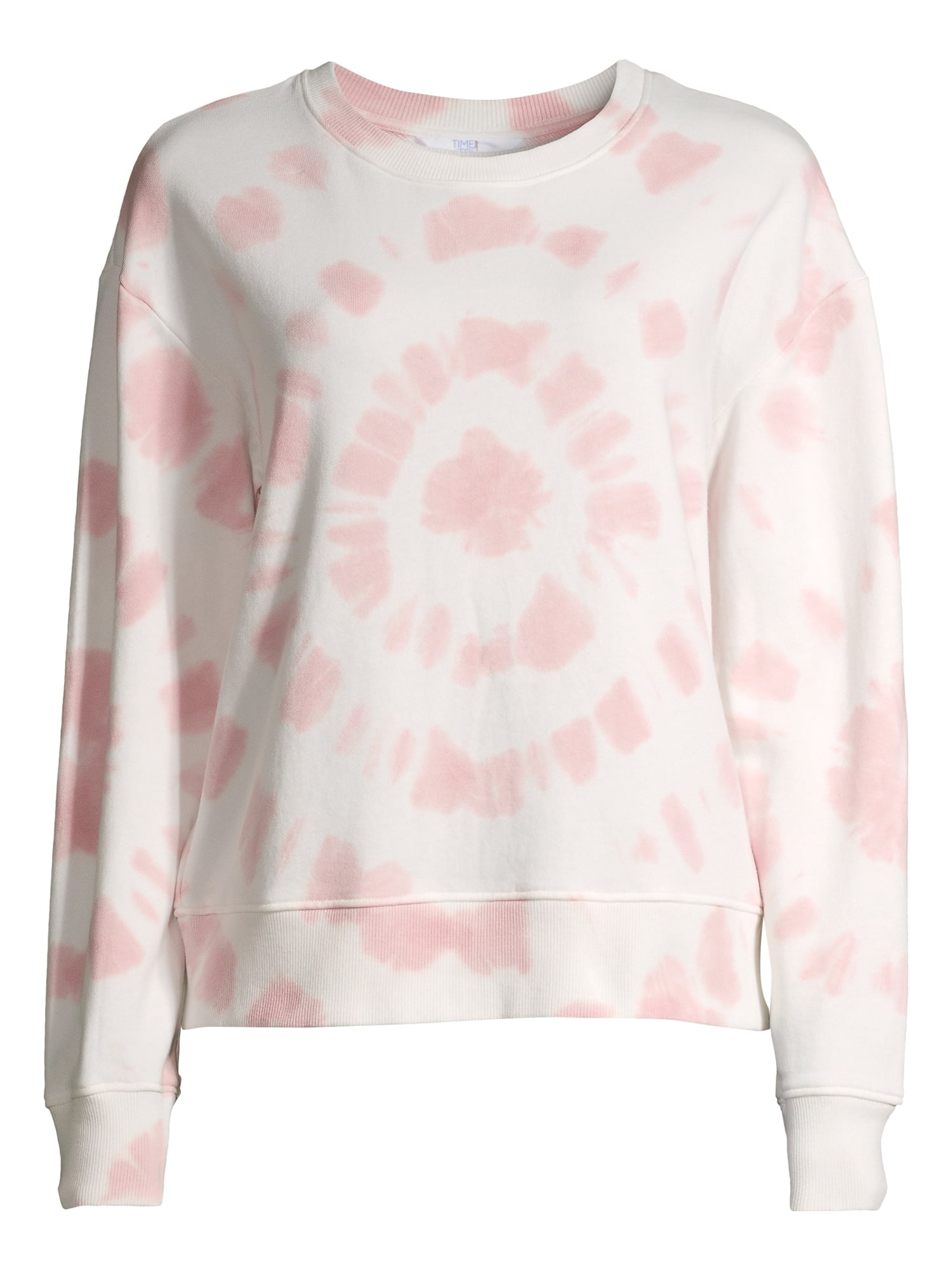 Time and Tru Women s Tie Dye Sweatshirt Walmart