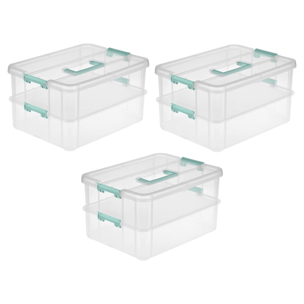 clear storage stackable containers