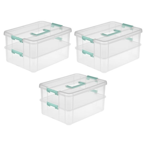 clear stackable totes