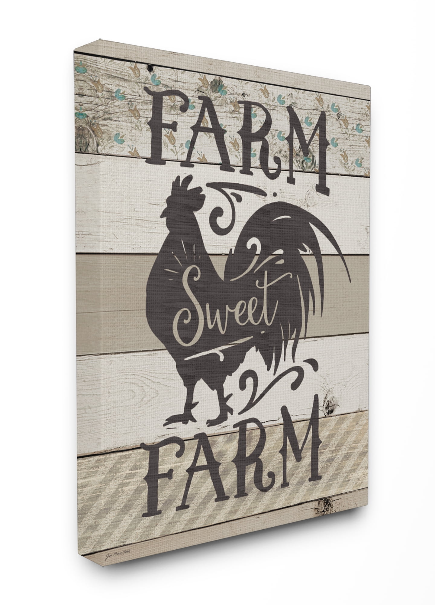 The Stupell Home Decor Collection Farm Sweet Farm Rustic Rooster ...