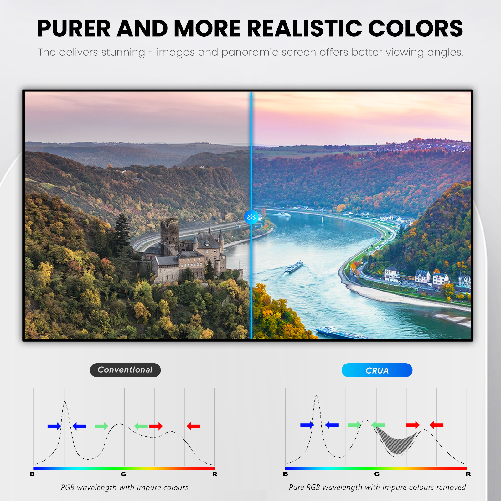 Crua 22" Full HD Monitor 100Hz, Black photo 3
