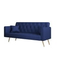 thumbnail image 6 of 71" Convertible Sofa Bed Folding Velvet Sofa with Adjustable Backrest in Blue, 6 of 9