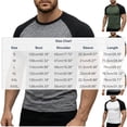 thumbnail image 3 of Hfnxid Mens Shirt Raglan Short Sleeve Shirt Slim Fit Lightweight Workout T Shirts Crewneck Baseball Color Block Shirt Gray XXL, 3 of 6