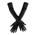 thumbnail image 2 of Black Welding Gloves, Gloves for Women, Opera Dance Elbow Finger 1920S Bridal Long Length Gloves Satin Women's Gloves Gloves, 2 of 9