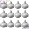 thumbnail image 2 of EeaseCA 12PCS LED Floating Candle Lamp Waterproof Floating Candle Light Spa Bathtub Decorative Candle Lamp (Cold White Flashing), 2 of 7