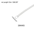 thumbnail image 2 of Uxcell Silicone Wire 28 AWG Stranded White Spool 15m Electrical Tinned Copper Wire for Car Model, 2 of 6