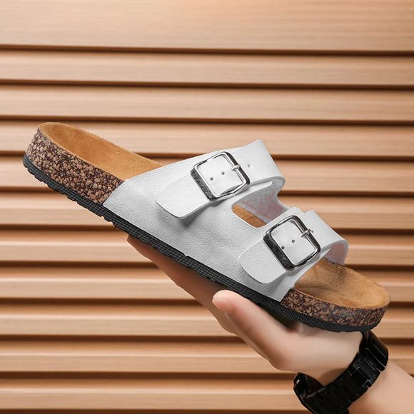 Chaussures d'Été Marque Boken Hommes Sandales Plates Légères pour Homme Extérieur Résistantes à l'Usure Pantoufles Masculines Décontractées Chaussures de Plage Femmes