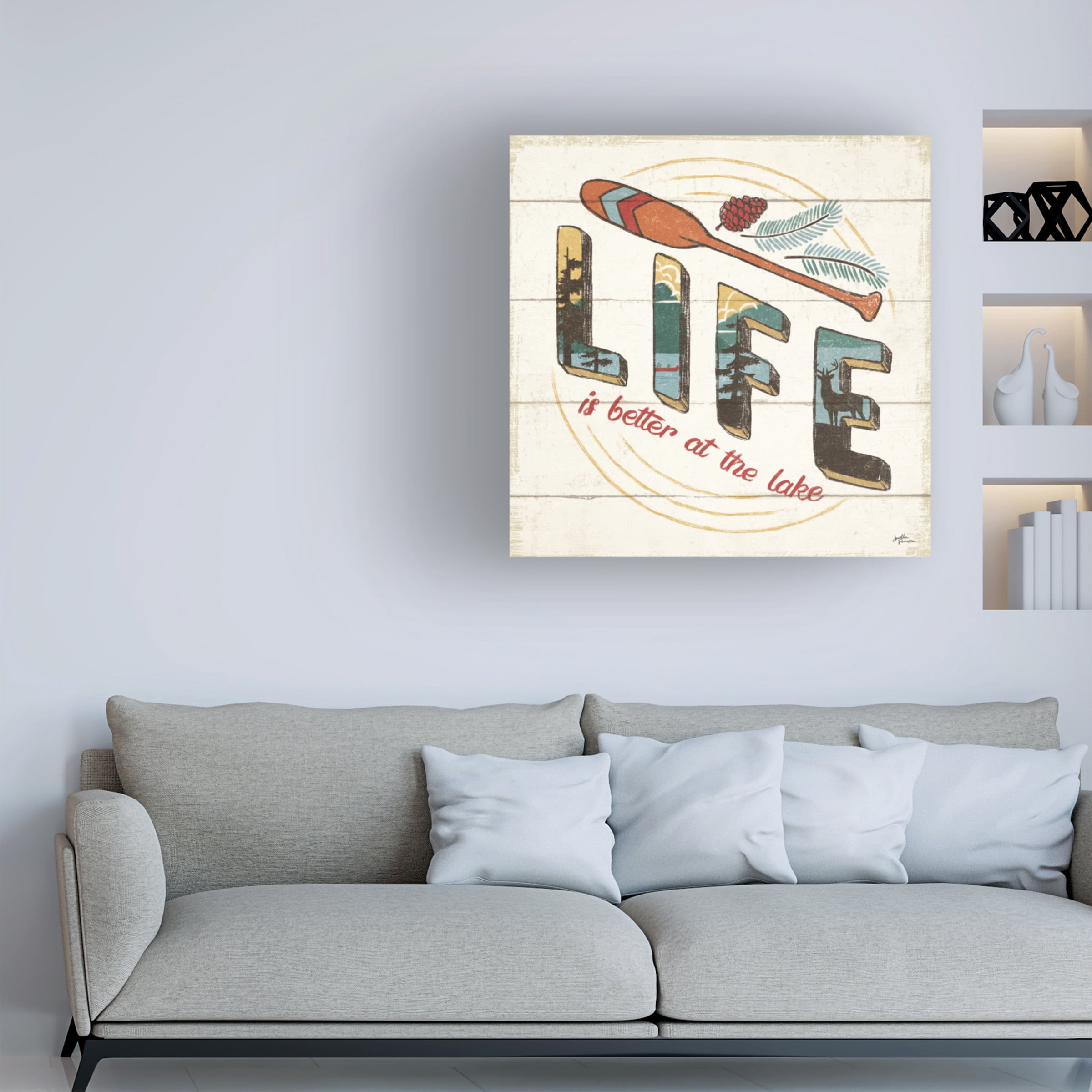 Janelle Penner 'Vintage Lake III' Canvas Art