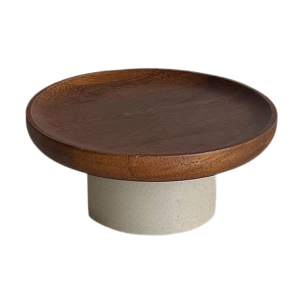 Bandeja decorativa redonda con pedestal para exhibir pasteles y postres, con patas altas 16 cm x 68 cm