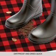 thumbnail image 2 of Black Red Plaid Door Mat Indoor Outdoor, Vintage Rustic Buffalo Checked Gingham Non Slip Welcome Mat with Rubber Backing, Absorbent Fabric Front Door Mats Entryway Rug for Home Patio Entrance 24"x36", 2 of 8