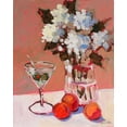thumbnail image 2 of Slivka, Jane 15x18 Gold Ornate Wood Framed with Double Matting Museum Art Print Titled - Flowers and Martini, 2 of 4