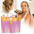 thumbnail image 4 of Makeup Brushes, Eye Brushes, 20-Piece Synthetic Hair Eye Makeup Brush Set for Powder Lip Eyeliner Eyeshadow with Wooden Handles, Professional Beauty Tools for Home and Daily Use, 4 of 4