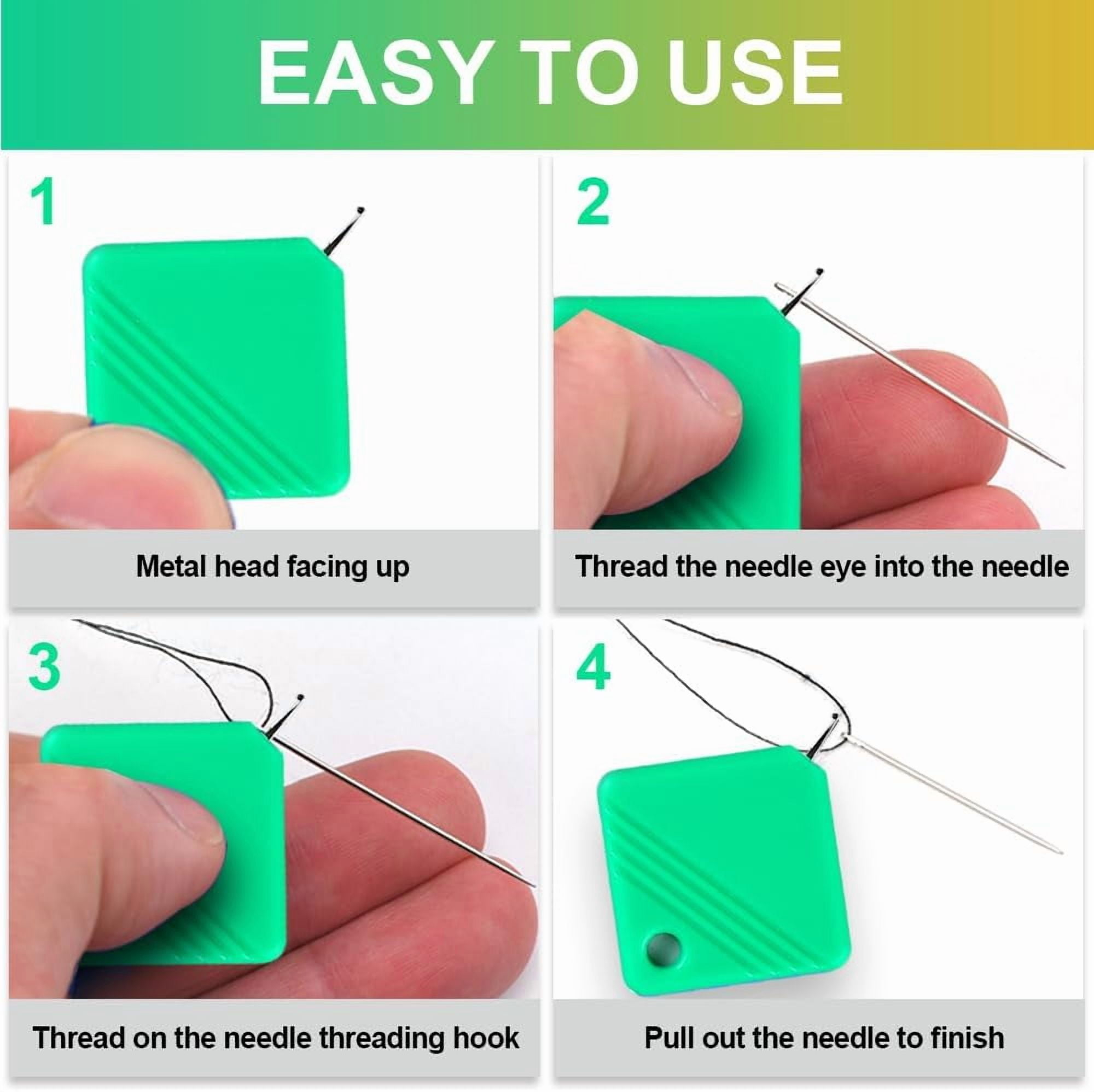 2025 Upgraded Needle Threaders, Sewing Machine Needle Threader, Needle Threaders for Hand Sewing, Embroidery Floss, Yarn, Quickly and Easily Threads Needles Tools (multicolor-15pcs)