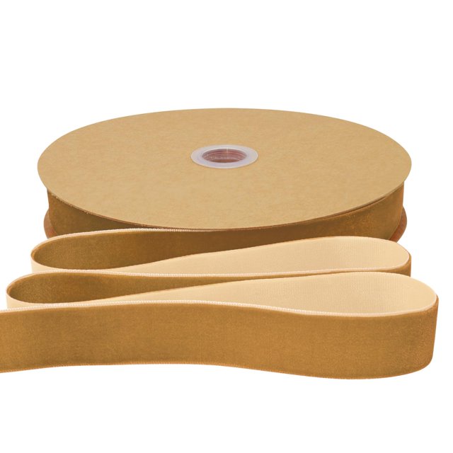 Cinta de terciopelo Simplegoal, color caqui, 2,54 cm x 22,86 m, para Navidad