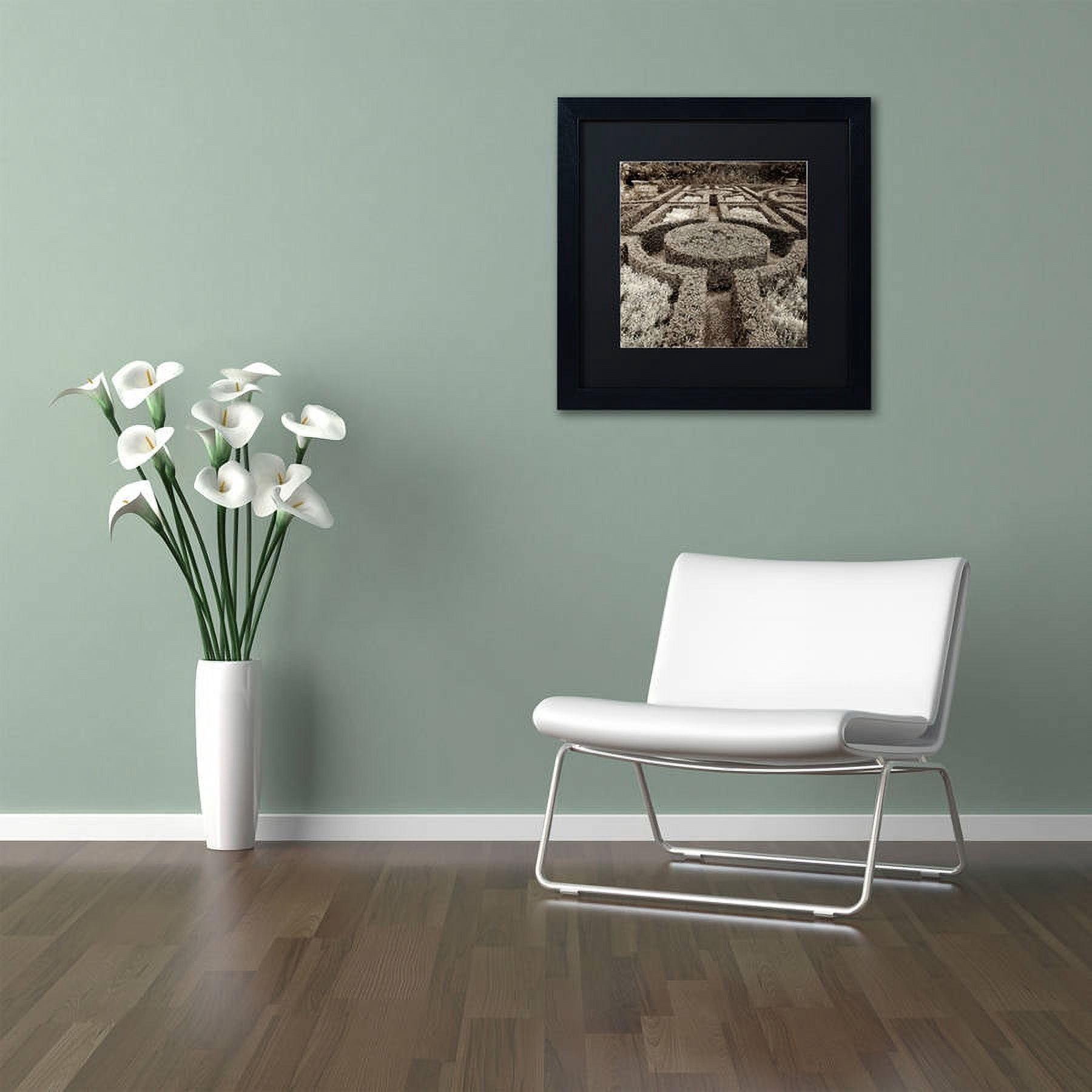Trademark Fine Art "Tuscan Giardini I" Canvas Art by Alan Blaustein, Black Matte, Black Frame