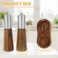 thumbnail image 2 of Seasoning 2 Wood Shaker and Pepper Grinder Set with Tray Refillable Ceramic Loop Core Adjustable Pepper Mill Kitchen Organizer, 2 of 6