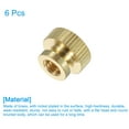 thumbnail image 3 of Uxcell Knurled Thumb Nuts, 6 Pack M6 x D14mm x H11mm Brass Knurl Nut High Head Blind Hole for 3D Printer Parts, 3 of 5