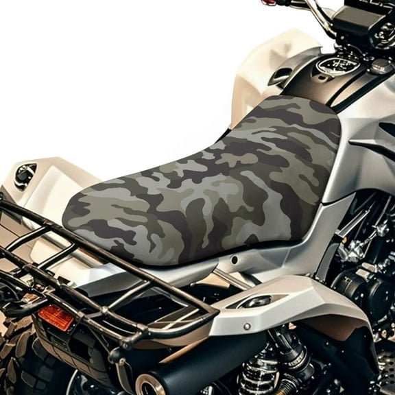 Yuyamidu ATV Seat Cover Soft Waterproof Camo Green Four Wheeler Seat Cover Easy to Install ATV Accessories Compatible with Polaris Sportsman Polaris Scrambler Honda Rancher