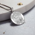 thumbnail image 2 of Picturesongold.Com Saint Demetrios Religious Medal Necklace Pendants Adult-2/3 Dime Sterling Silver, 2 of 7