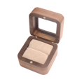 thumbnail image 1 of Caja de madera para anillos, caja de baratijas, elegante diseño retro, caja de negro para anillos de compromiso, caja de joyería para propuesta, Terciopelo gris, 1 of 8