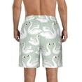 thumbnail image 3 of Yiaed White Birds Print Men's Swim Trunks with Lining Quick Dry Sports Shorts Beach Shorts Boardshorts-XX-Large, 3 of 5
