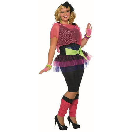 Womens Curvy 80'S Girl Costume