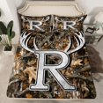 thumbnail image 2 of Castle Fairy Letter Monogrammed R 4 Pieces Queen Sheet Sets Female Men Women,Abstract Woodland Animal Deer Ultra Soft Flat Sheet,Botanical Tree Branches Leaves Queen Fitted Sheet, 2 of 7