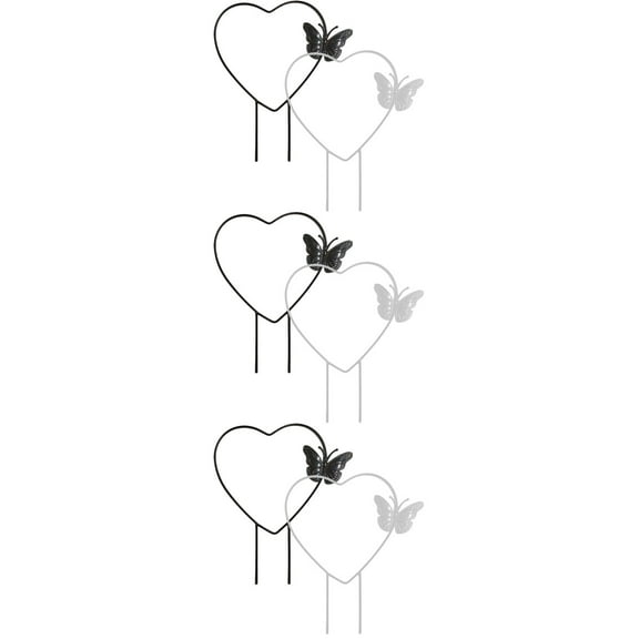 unbranded 6 pcs  Heart  Design Plant Climbing Racks Creative Garden Trellis Climbing Plant Trellis